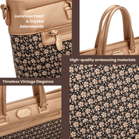 Brangio Italy Collections Women's Handbag Diamond Marvel Rhinestone Laptop Work Bag |BI