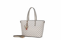 Brangio Italy Collections Women's Handbag Ivory Ruby Love Crystal Stud Work Travel Tote Bag |BI