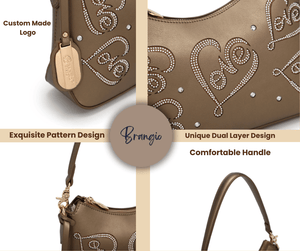 Brangio Italy Collections Women's Handbag Love Vegan Leather Resistant Purse & Crossbody Bag |BI