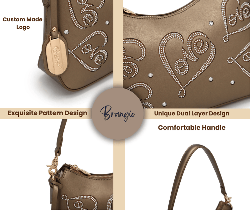 Brangio Italy Collections Women's Handbag Love Vegan Leather Resistant Purse & Crossbody Bag |BI