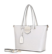 Brangio Italy Collections Women's Handbag Pearl White Chic Diva Vegan Handbag Tote + Wallet |BI