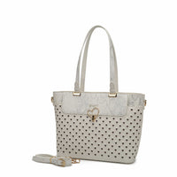 Brangio Italy Collections Women's Handbag White Starfall Tote Handbag |BI