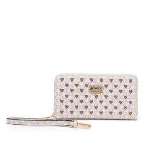 Brangio Italy Collections Women's Wallet Ivory Diamond Diva Bling Wristlet Wallet |BI