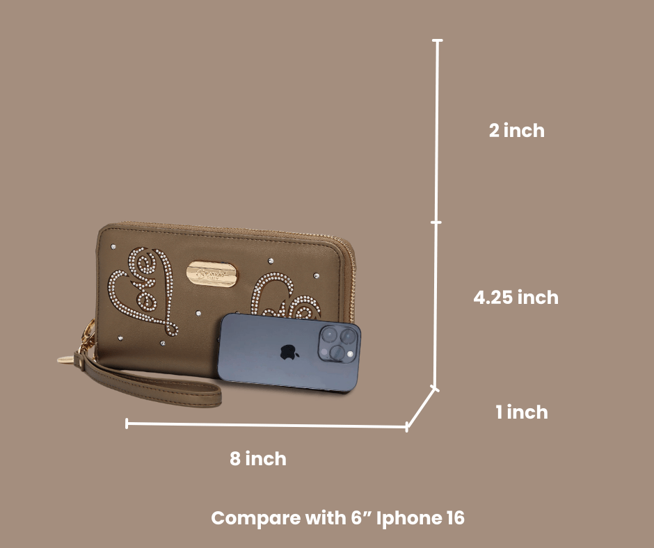 Brangio Italy Collections Women's Wallet Love Vegan Leather Stain Resistant  Wallet |BI
