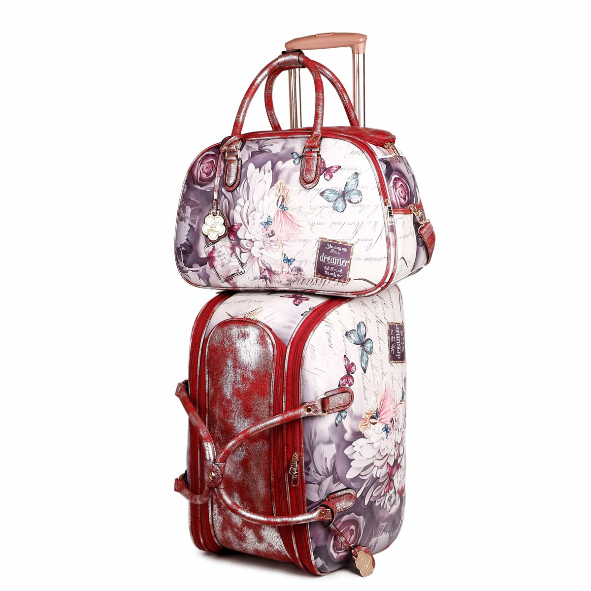 Brangio Italy Luggage Handbag Arosa Dreamerz Vintage Vegan Over Night Bag