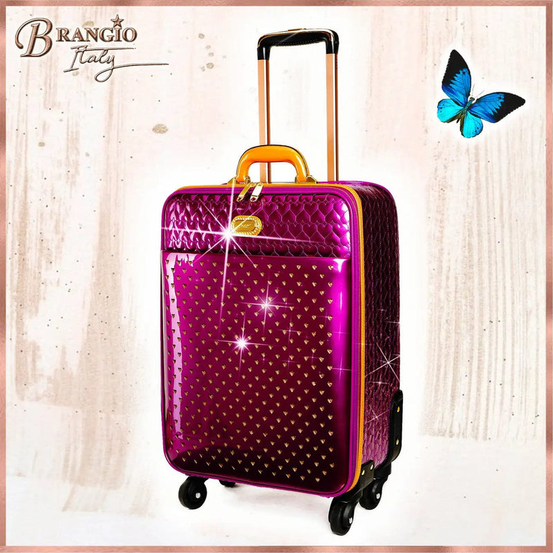 Brangio Italy Luggage Handbag BI Starz Art Retro Light Weight Spinner Luggage - Colors Available