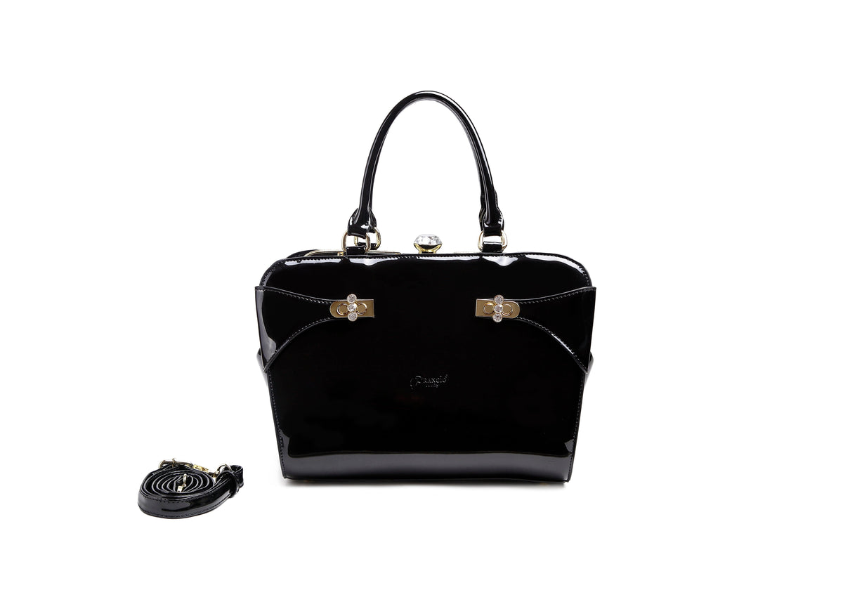 Brangio Italy Luggage Handbag Black Luggage + Handbag + Wallet BI Tri-Star Luggage Sets with Spinners in Royal Blue, Purple, Brown, or Black