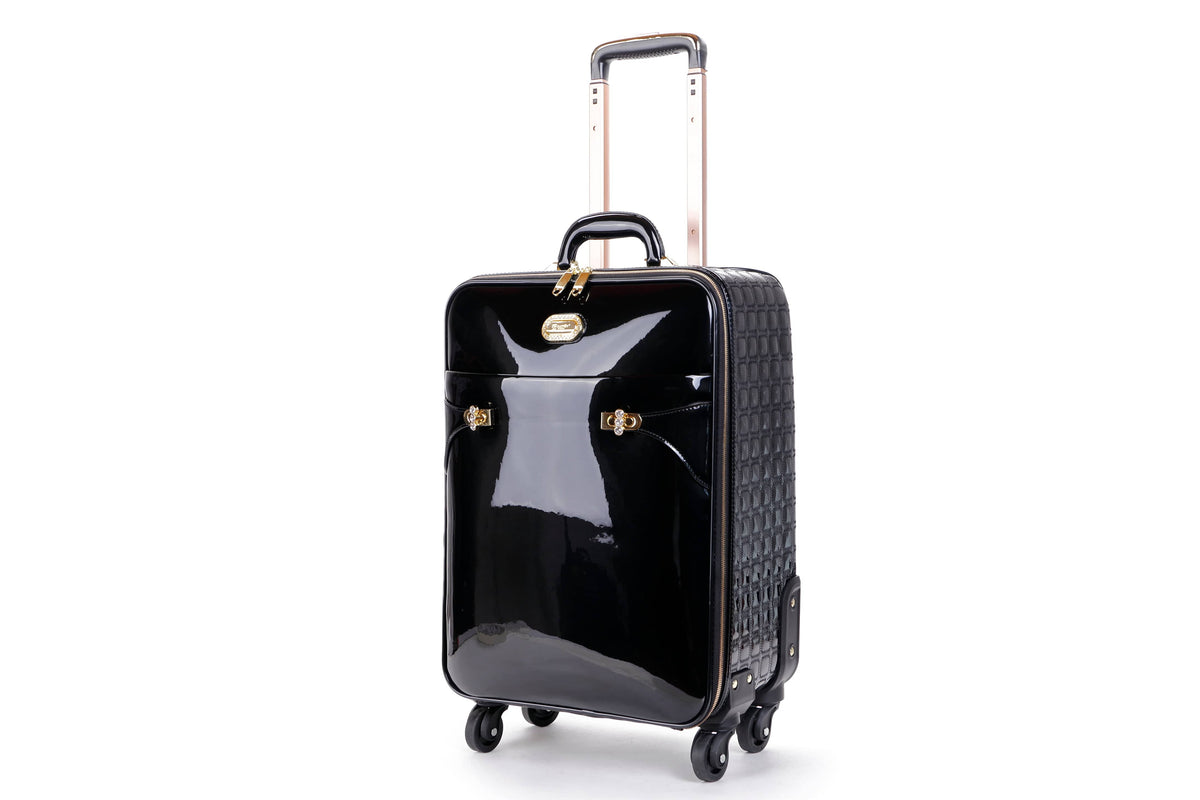 Brangio Italy Luggage Handbag Black Luggage + Handbag + Wallet BI Tri-Star Luggage Sets with Spinners in Royal Blue, Purple, Brown, or Black