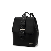 Brangio Italy Luggage Handbag Black Ribbon Festive Travel Backpack with Rhinestones - Colors Available | BI