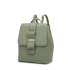 Brangio Italy Luggage Handbag Green Ribbon Festive Travel Backpack with Rhinestones - Colors Available | BI