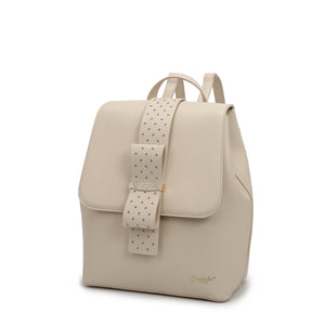 Brangio Italy Luggage Handbag Off White Ribbon Festive Travel Backpack with Rhinestones - Colors Available | BI
