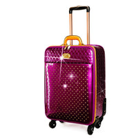 Brangio Italy Luggage Handbag Purple BI Starz Art Retro Light Weight Spinner Luggage - Colors Available