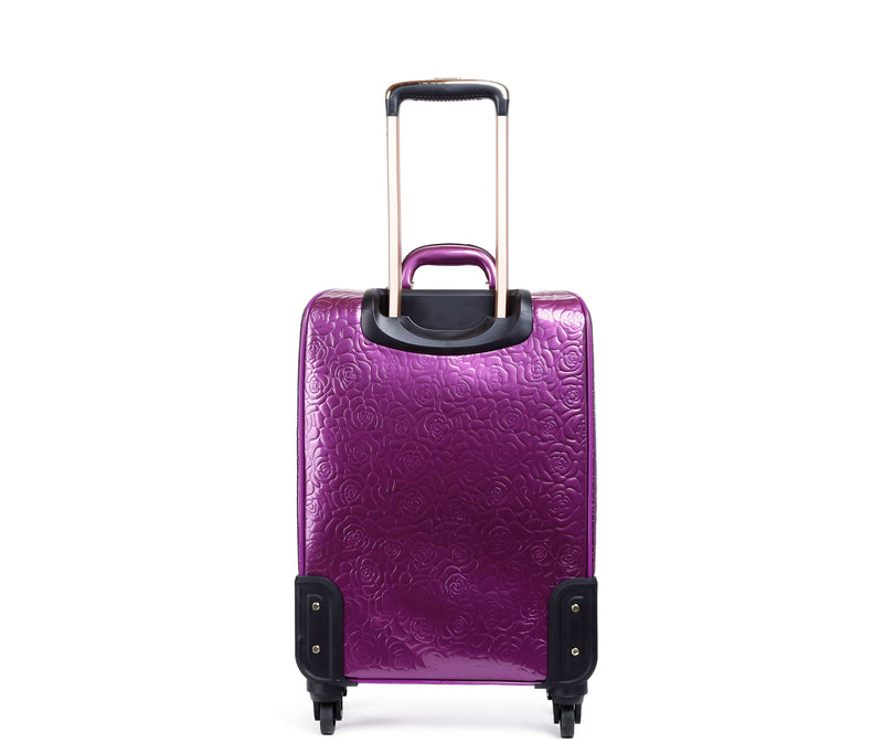 Brangio Italy Luggage Luggage BI Rosy Lox Women's Rolling Suitcase in Ivory, Black, Blue, Burgundy, Bronze, or Purple