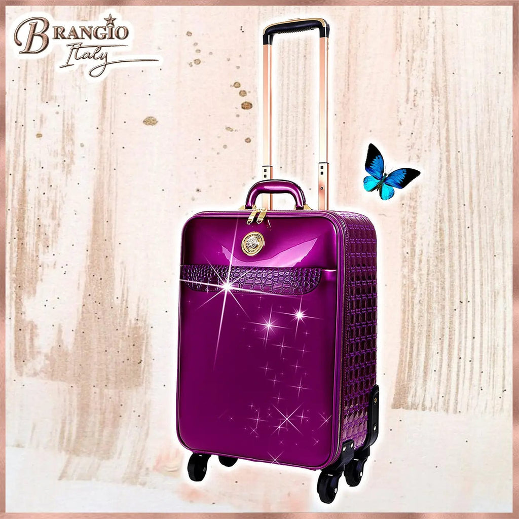 Brangio Italy Luggage Luggage BI Stunnin’ Womens Luggage Bag Set with Spinners in Black, Green Burgundy, or Blue