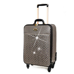 Brangio Italy Luggage Luggage Black BI Galaxy Stars Clover Luxury Signature Luggage in Blue, Black, Burgundy, or Ivory