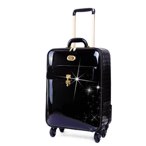 Brangio Italy Luggage Luggage Black Euro Moda Underseat Travel Luggage with Spinners