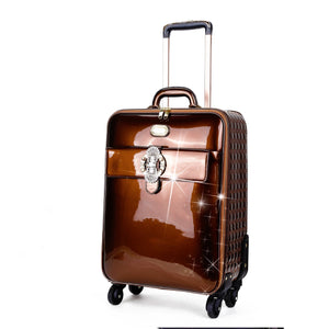 Brangio Italy Luggage Luggage Bronze BI Queen's Crown Suitcase with Spinner Wheels in Black, Ivory, Blue, Bronze, or Purple