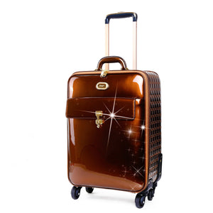 Brangio Italy Luggage Luggage Bronze Euro Moda Underseat Travel Luggage with Spinners