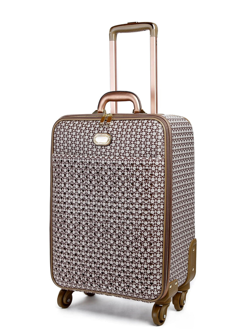 Brangio Italy Luggage Luggage Brown BI Galaxy Stars Clover Luxury Signature Luggage in Blue, Black, Burgundy, or Ivory