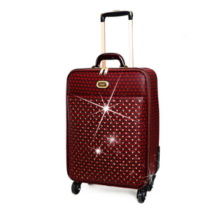 Brangio Italy Luggage Luggage Burgundy BI Galaxy Stars Clover Luxury Signature Luggage in Blue, Black, Burgundy, or Ivory