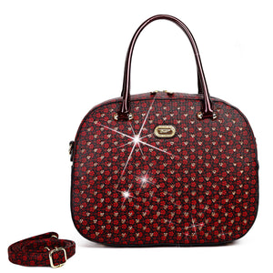 Brangio Italy Luggage Luggage Burgundy BI Women's Galaxy Overnight Go Away Bag in Brown, Black, Blue, Burgundy, or Ivory