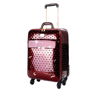 Brangio Italy Luggage Luggage Burgundy BI Women's Meteor Sky Underseat Luggage in Blue, Bronze, Purple, Burgundy, or Black