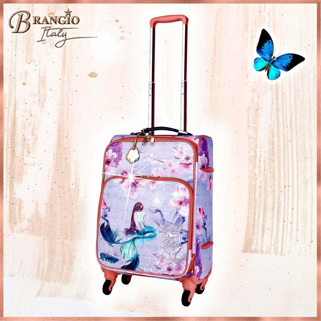 Brangio Italy Luggage Luggage Burgundy Princess Mera Carry on Luggage With Spinner Wheels