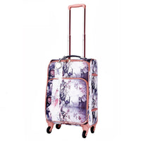 Brangio Italy Luggage Luggage Grey Blossomz Carry on Luggage With Spinner Wheels [ITEM #BBL6999]