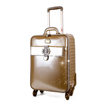 Brangio Italy Luggage Luggage Ivory BI Queen's Crown Suitcase with Spinner Wheels in Black, Ivory, Blue, Bronze, or Purple