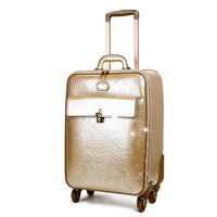 Brangio Italy Luggage Luggage Ivory BI Rosy Lox Women's Rolling Suitcase in Ivory, Black, Blue, Burgundy, Bronze, or Purple