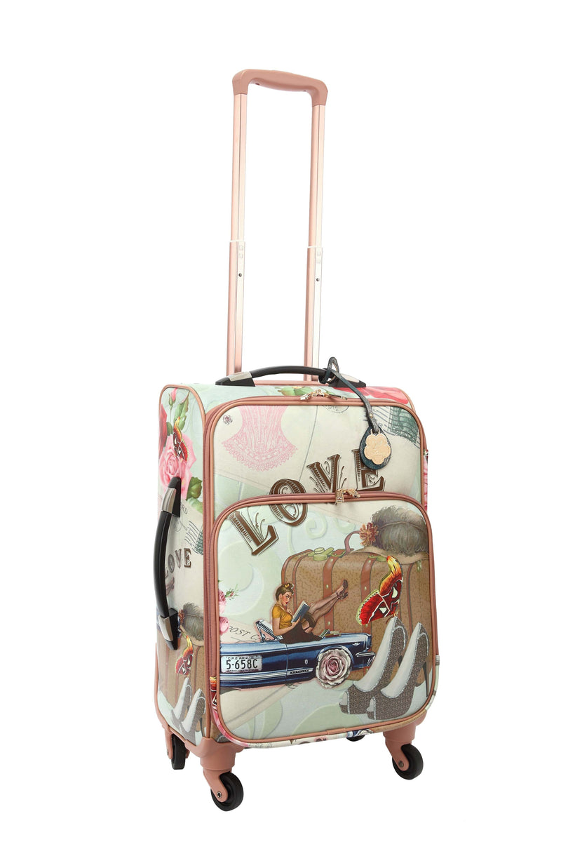 Brangio Italy Luggage Luggage Navy Trusti Carry on Luggage with Spinner Wheels