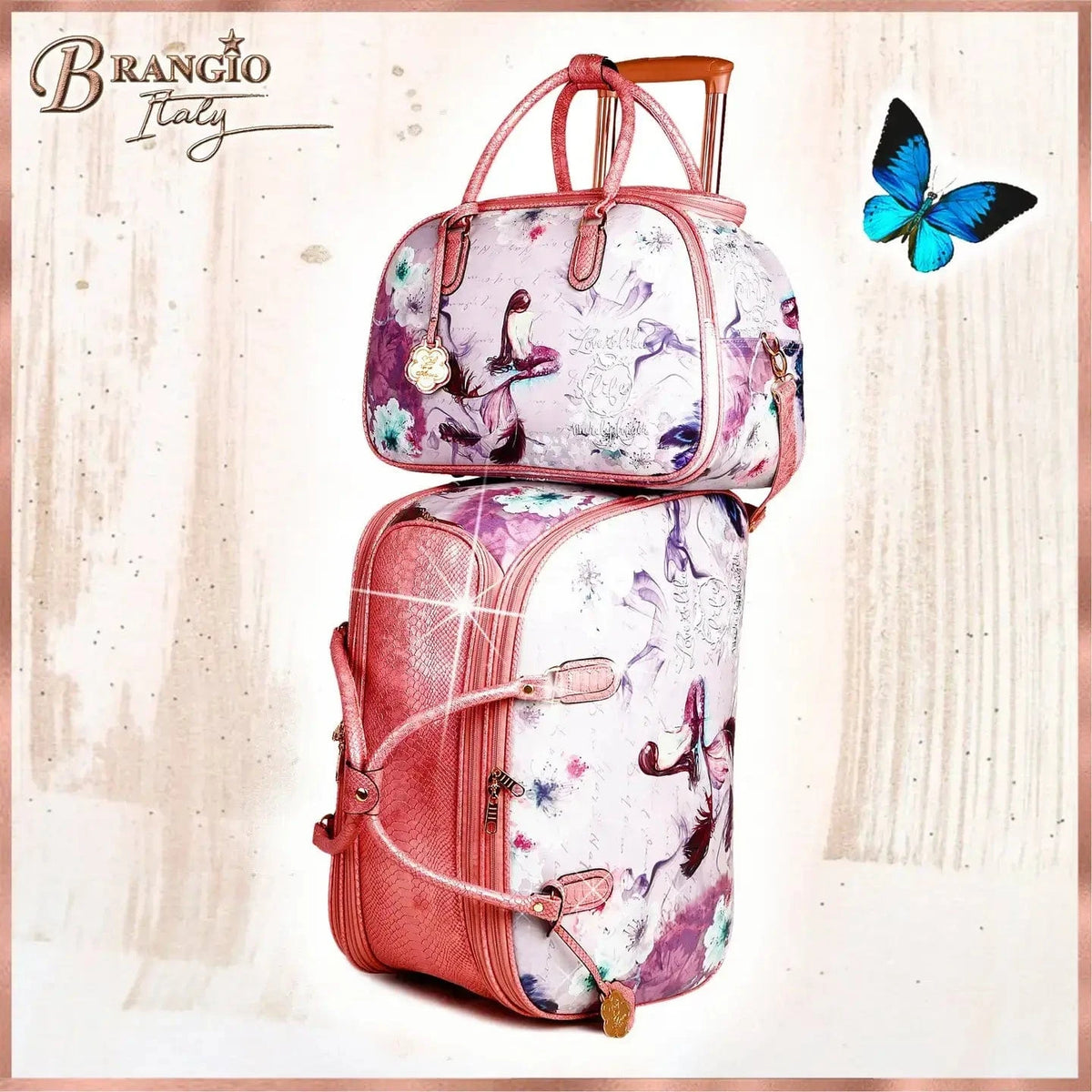 Brangio Italy Luggage Luggage Princess Mera Large Duffel Set Travel Bag for Women
