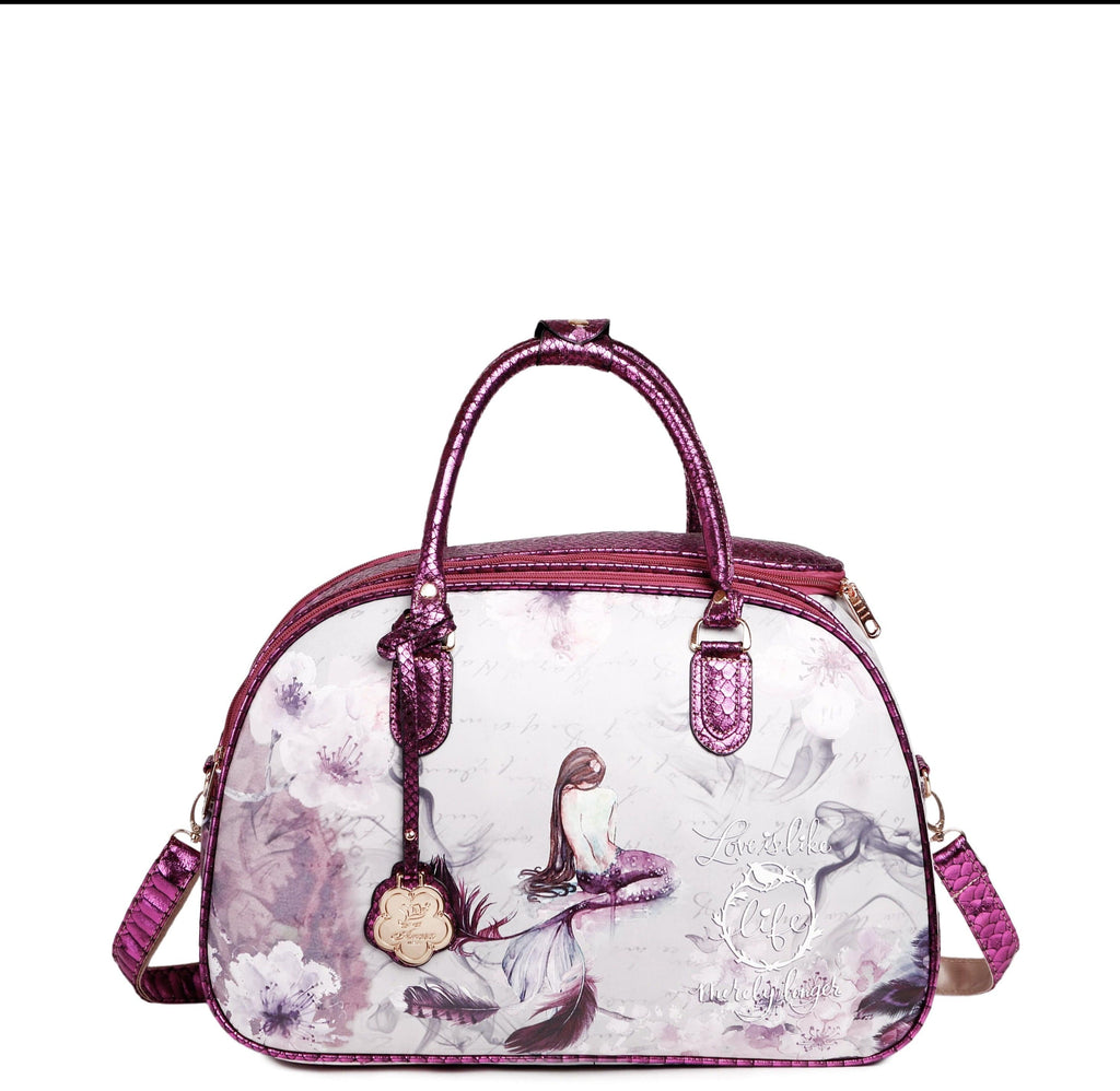 Brangio Italy Luggage Luggage Purple Arosa Princess Mera Vegan Hollywood Overnight Bag