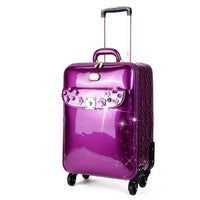Brangio Italy Luggage Luggage Purple BI Floral Sparx Lightweight Spinner Luggage for Women in Purple