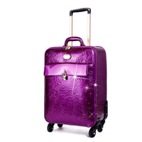 Brangio Italy Luggage Luggage Purple BI Rosy Lox Women's Rolling Suitcase in Ivory, Black, Blue, Burgundy, Bronze, or Purple