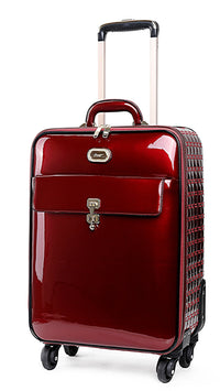 Brangio Italy Luggage Luggage Red Euro Moda Underseat Travel Luggage with Spinners