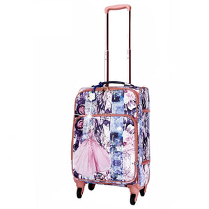 Brangio Italy Luggage Luggage Royal Blue Blossomz Carry on Luggage With Spinner Wheels [ITEM #BBL6999]