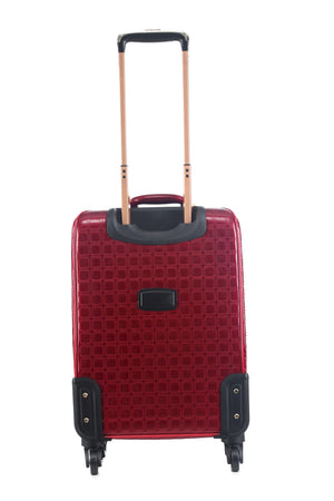Brangio Italy Luggage Sleek and Steady Light Weight Vegan Leather Spinner Luggage in Burgundy or Black