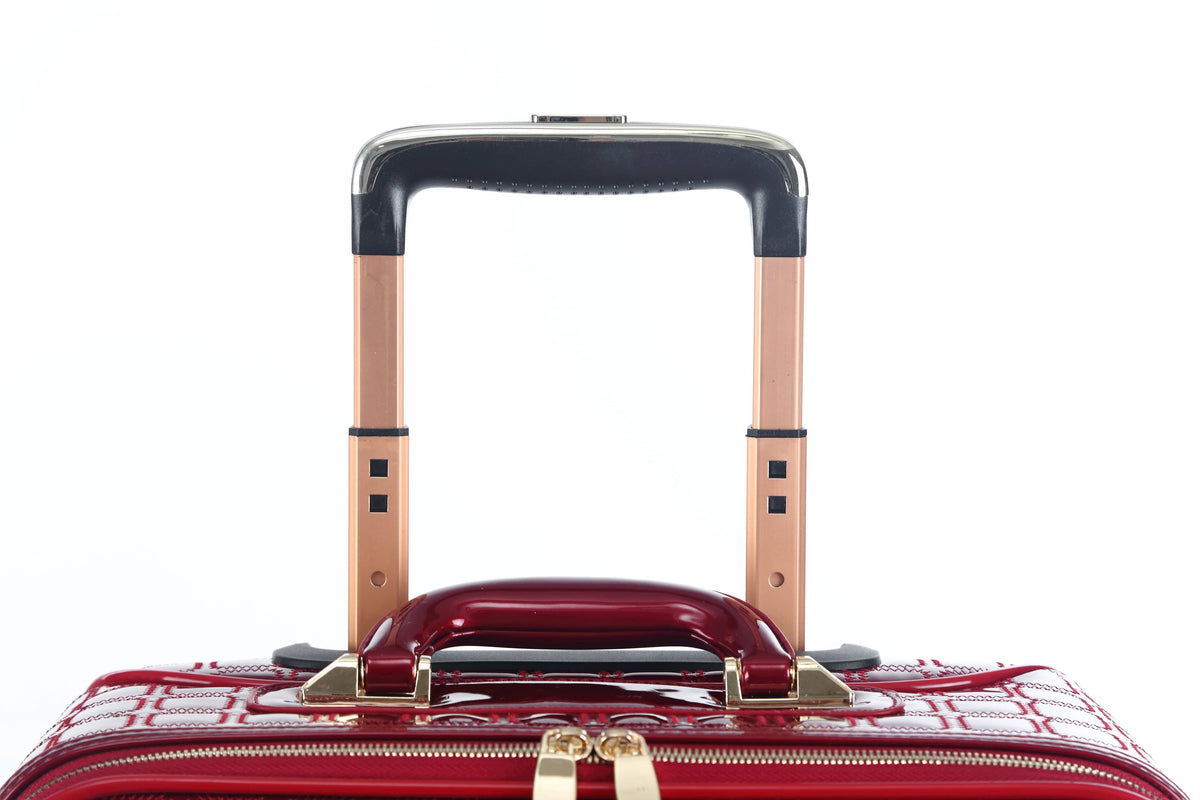 Brangio Italy Luggage Sleek and Steady Light Weight Vegan Leather Spinner Luggage in Burgundy or Black