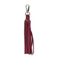 ClaudiaG Bag Charm Fringe Power Leather Bag Charm- Cab/Silver