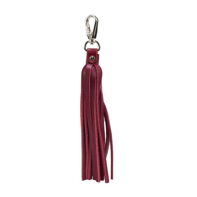 ClaudiaG Bag Charm Fringe Power Leather Bag Charm- Cab/Silver