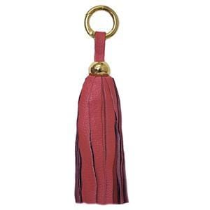 ClaudiaG Bag Charm Leather Tassel -Coral