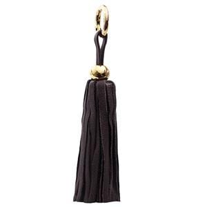 ClaudiaG Bag Charm Leather Tassel - Gold/Chocolate