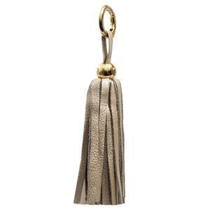 ClaudiaG Bag Charm Leather Tassel - Gold/Gold
