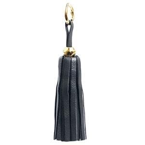 ClaudiaG Bag Charm Leather Tassel - Gold/Slate Gray
