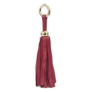 ClaudiaG Bag Charm Leather Tassel -Red