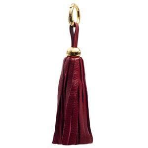ClaudiaG Bag Charm Leather Tassel - Scarlet/Gold