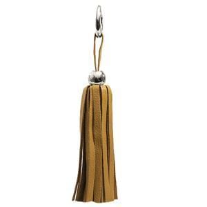 ClaudiaG Bag Charm Leather Tassel - Silver/Goldenrod