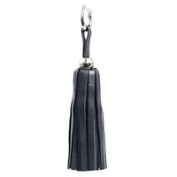 ClaudiaG Bag Charm Leather Tassel - Silver/Slate Gray