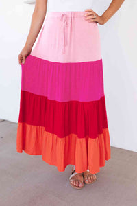 ClaudiaG Bottoms Multicolor / S Mariana Tiered Maxi Skirt